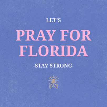Instagram Post Template With a Quote in Support of Florida 2486m-5093