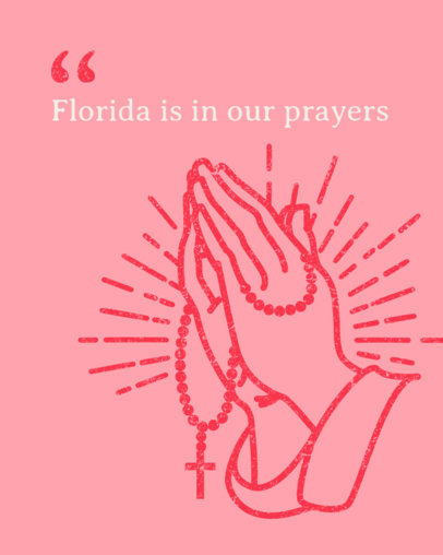 Instagram Post Generator Featuring a Supportive Message for Florida 4883g-5093