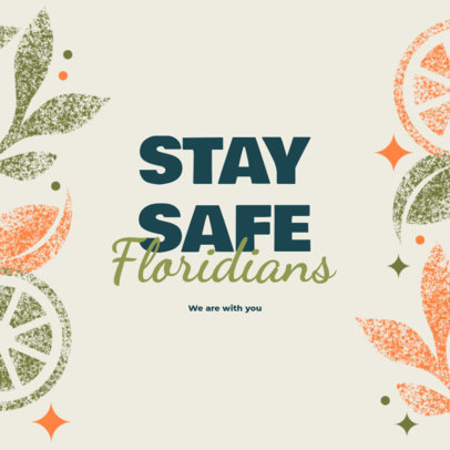 Instagram Post Maker With a Message of Support to People in Florida 4132f-5093