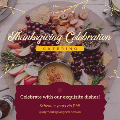 Instagram Post Maker for a Thanksgiving Dinner Catering Service