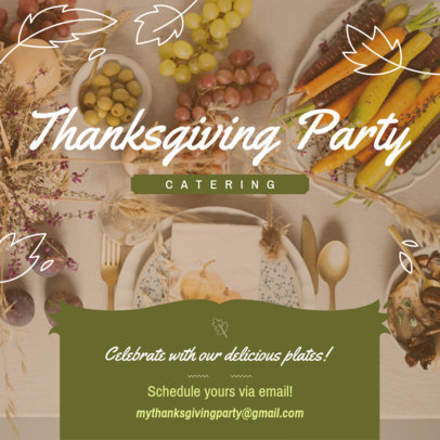 Instagram Post Creator for a Thanksgiving Catering Service