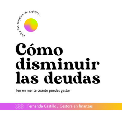 Instagram Post Maker Featuring Advice to Reduce Personal Debts