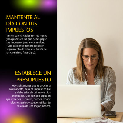 Instagram Post Creator for a Personal Savings Plan