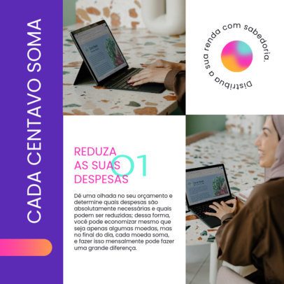 Instagram Post Template for a Step-by-Step Guide on Personal Finances