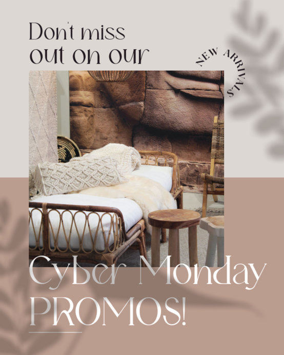 Cyber Monday-Themed Instagram Post Maker for a Home Decor Store 