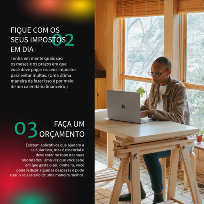 Instagram Post Generator with Tips to Improve Personal Finances