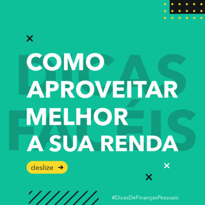 Instagram Post Maker with Useful Advice for Healthy Personal Finances