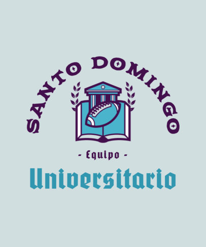 T-Shirt Design Template for a Football College League