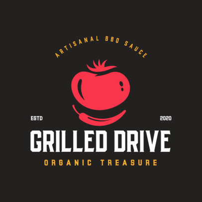 Logo Generator for an Artisanal Sauces Brand with a Tomato Graphic