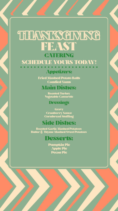 Instagram Story Maker for a Thanksgiving-Themed Catering