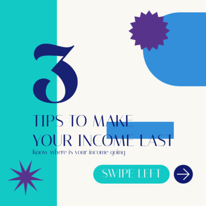 Instagram Post Maker Featuring Money Saving Advice