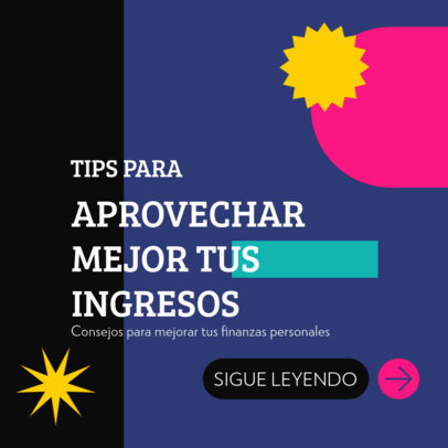 Instagram Post Template with Personal Finance Advice