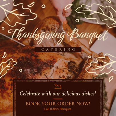 Instagram Post Generator for a Thanksgiving Catering Service Ad