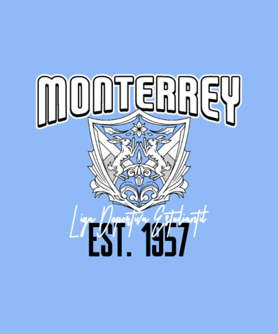 Students League T-Shirt Design Generator Featuring a Heraldic Shield 5459a