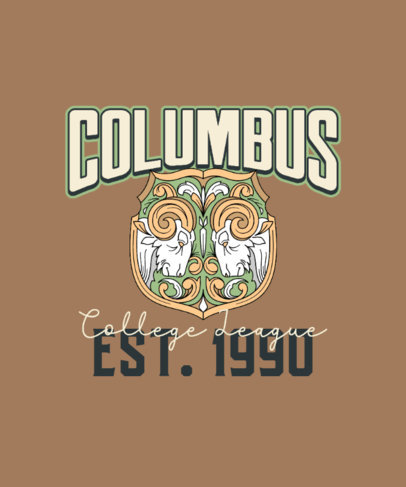 T-Shirt Design Generator for a University Sports League 5459e