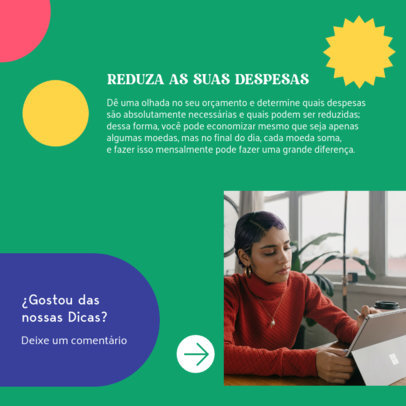 Instagram Post Generator with Tips on How to Reduce Expenses