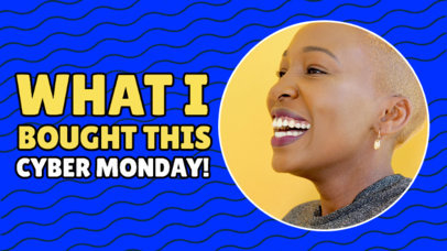YouTube Thumbnail Creator for a Cyber Monday's Shopping Haul Video