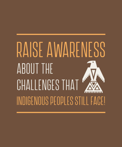 T-Shirt Design Creator to Raise Awareness About Indigenous Peoples 4626i-5092