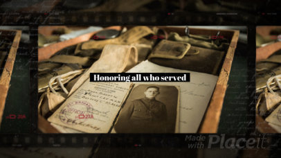 Intro Video Generator With a Veterans Day Theme and a Vintage Filter