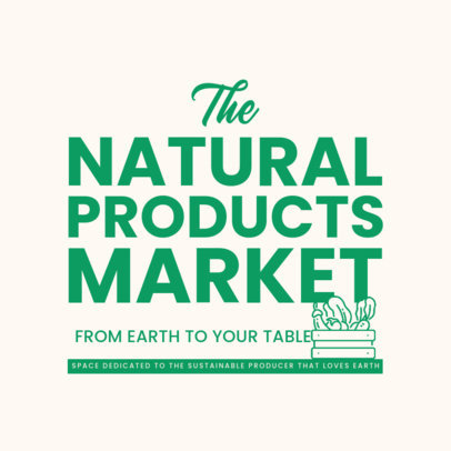 Natural Logo Creator for a Farmer's Products Market