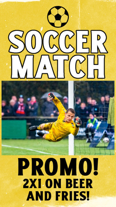 Soccer-Themed Instagram Story Maker to Promote a Game Match