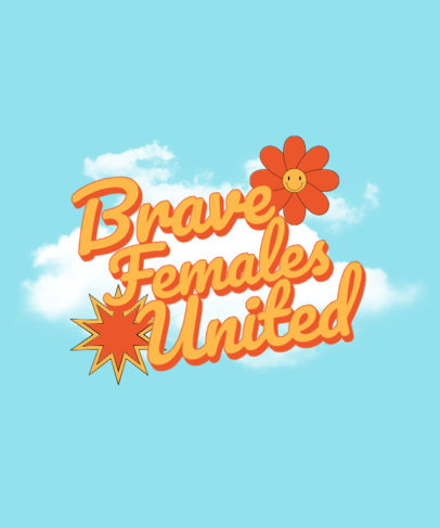Groovy-Style T-Shirt Design Maker Featuring Feminist Quotes