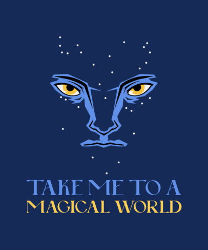 Avatar-Inspired T-Shirt Design Maker Featuring a Quote