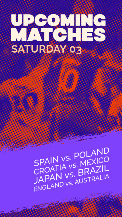 Instagram Story Generator for Soccer Cup Matches Announcements
