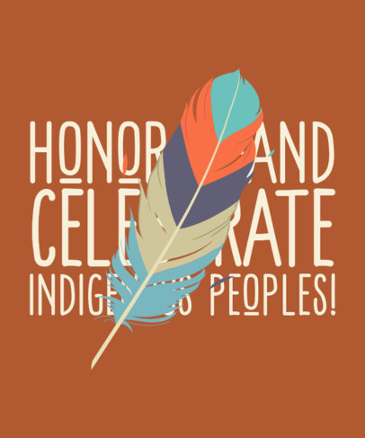 Native American-Themed T-Shirt Design Maker to Honor Indigenous Peoples 4900l-5091