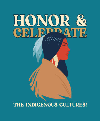 Illustrated T-Shirt Design Generator to Celebrate Indigenous Cultures 4940k-5091