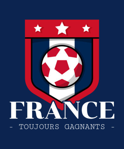 Sports T-Shirt Design Creator to Support the French Soccer Team