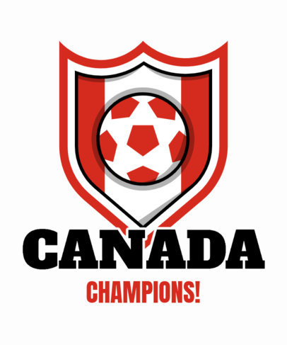 T-Shirt Design Maker Featuring a Canadian Soccer Team Emblem