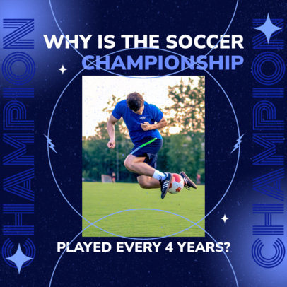 Soccer-Themed Instagram Post Generator Featuring a Carousel With Facts