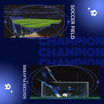 Soccer-Themed Instagram Post Generator Featuring Game Photos