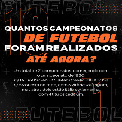 Carousel Instagram Post Creator With an Inspired Soccer World Cup Theme