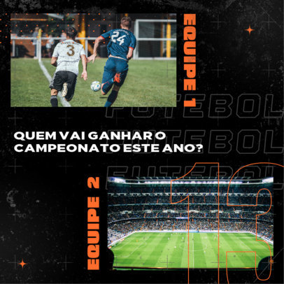 Carousel Instagram Post Creator Featuring Soccer Match Photos