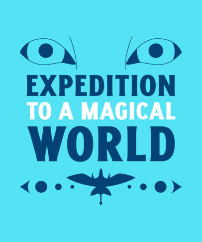 T-Shirt Design Template With a Quote Inspired by Avatar
