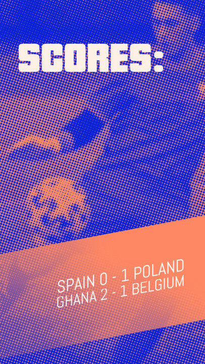 Instagram Story Template Featuring a Soccer Match Scoreboard
