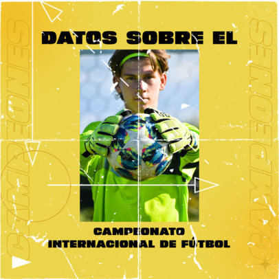 Sports-Themed Instagram Post Template Featuring Soccer Carousel