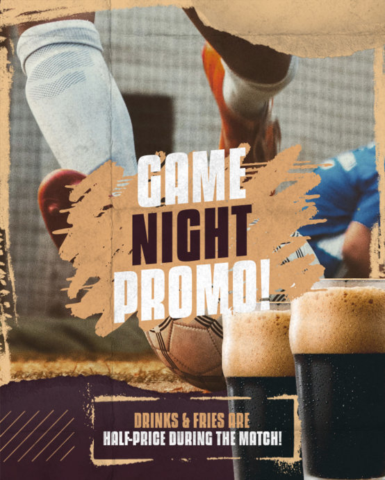 Game Night Promo Instagram Post Generator With a Soccer Theme