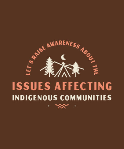 Awareness T-Shirt Design Maker for Native American Heritage Month
