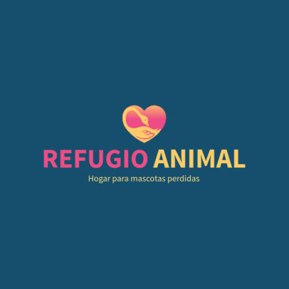 Pet Shelter Logo Generator Featuring a Heart Icon