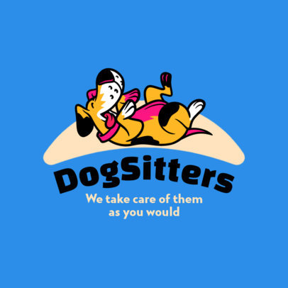Logo Generator for a Dog Sitter Service Featuring a Dog Graphic