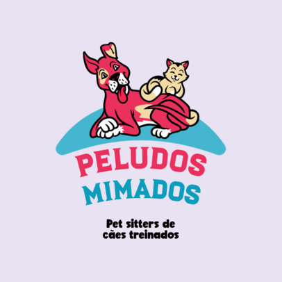 Illustrated Logo Maker for a Pet Sitting Service
