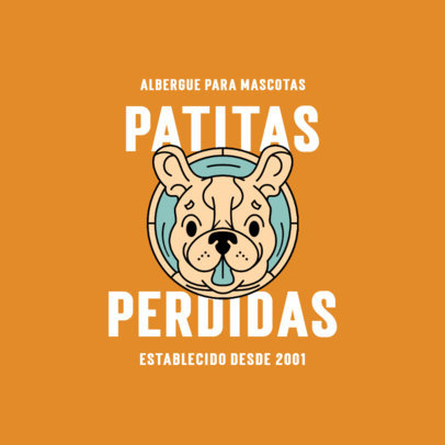 Pet Shelter Logo Generator Featuring a Smiling Puppy Graphic