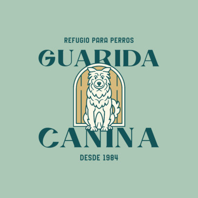 Online Logo Maker Featuring a Dog Graphic for a Pet Shelter
