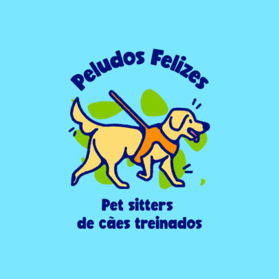 Logo Maker for Pet Sitters Featuring a Cute Dog Illustration