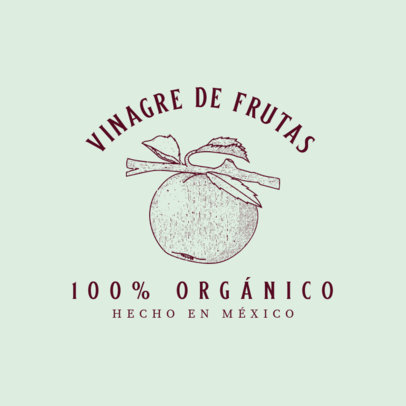 Vinegar Logo Maker Featuring a Fruit Graphic
