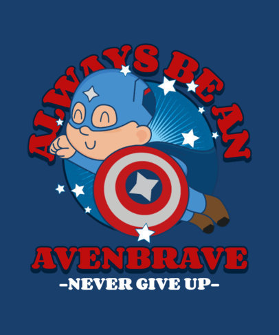 Avongers Inspired T-Shirt Design Maker Featuring a Popular Hero Graphic