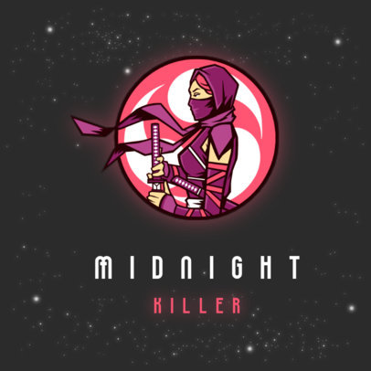 Gaming Logo Maker Featuring a Female Assassin